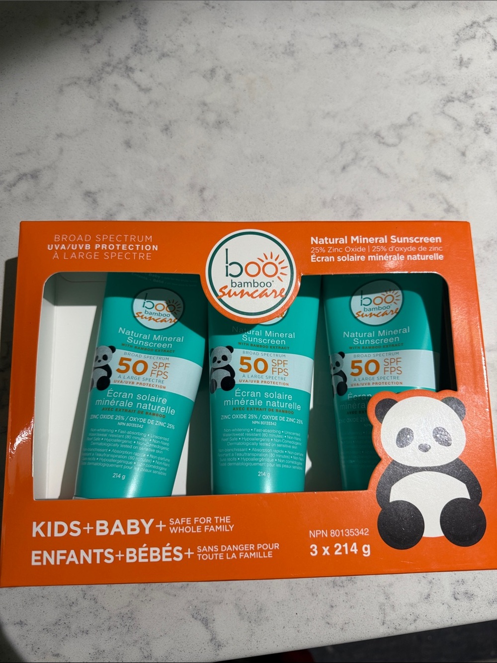 BAMBOO Kids Mineral Sunscreen SPF 50 - Teal and Orange Packaging